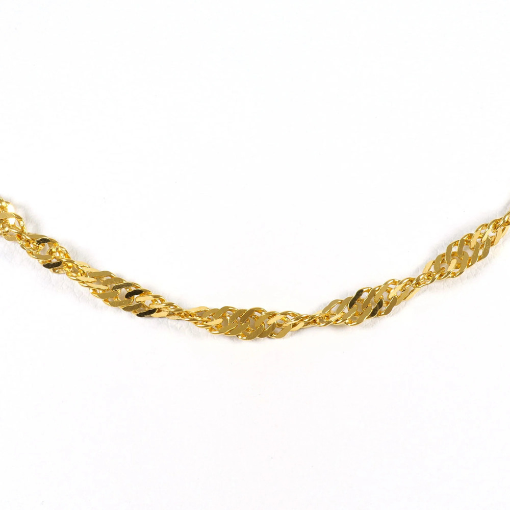 K22 22K Yellow Gold Necklace, Total Weight 7.6g, 41cm, Jewelry